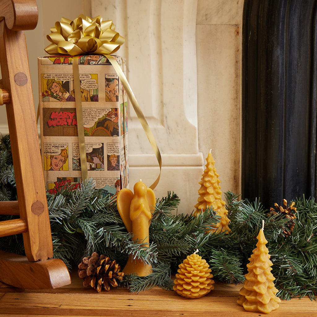 Small Natural Evergreen Tree Candle