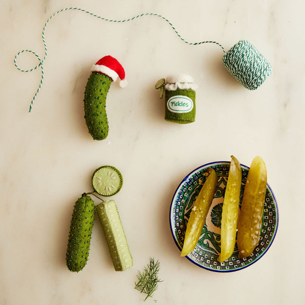 Santa Pickle Ornament