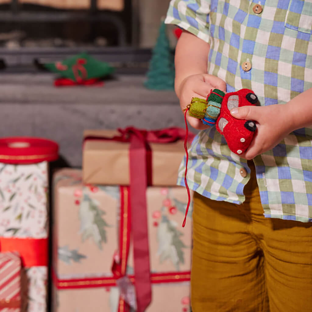 Santa's Car with Gifts Ornament