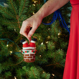 Chimney Santa Ornament