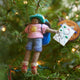 On The Trail Backpacker Ornament - Brown