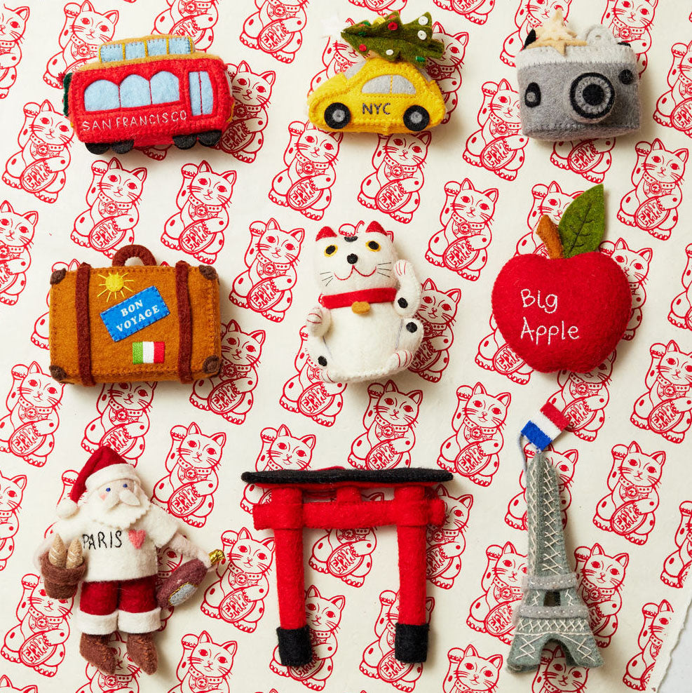 Paris Je T'aime Santa Ornament