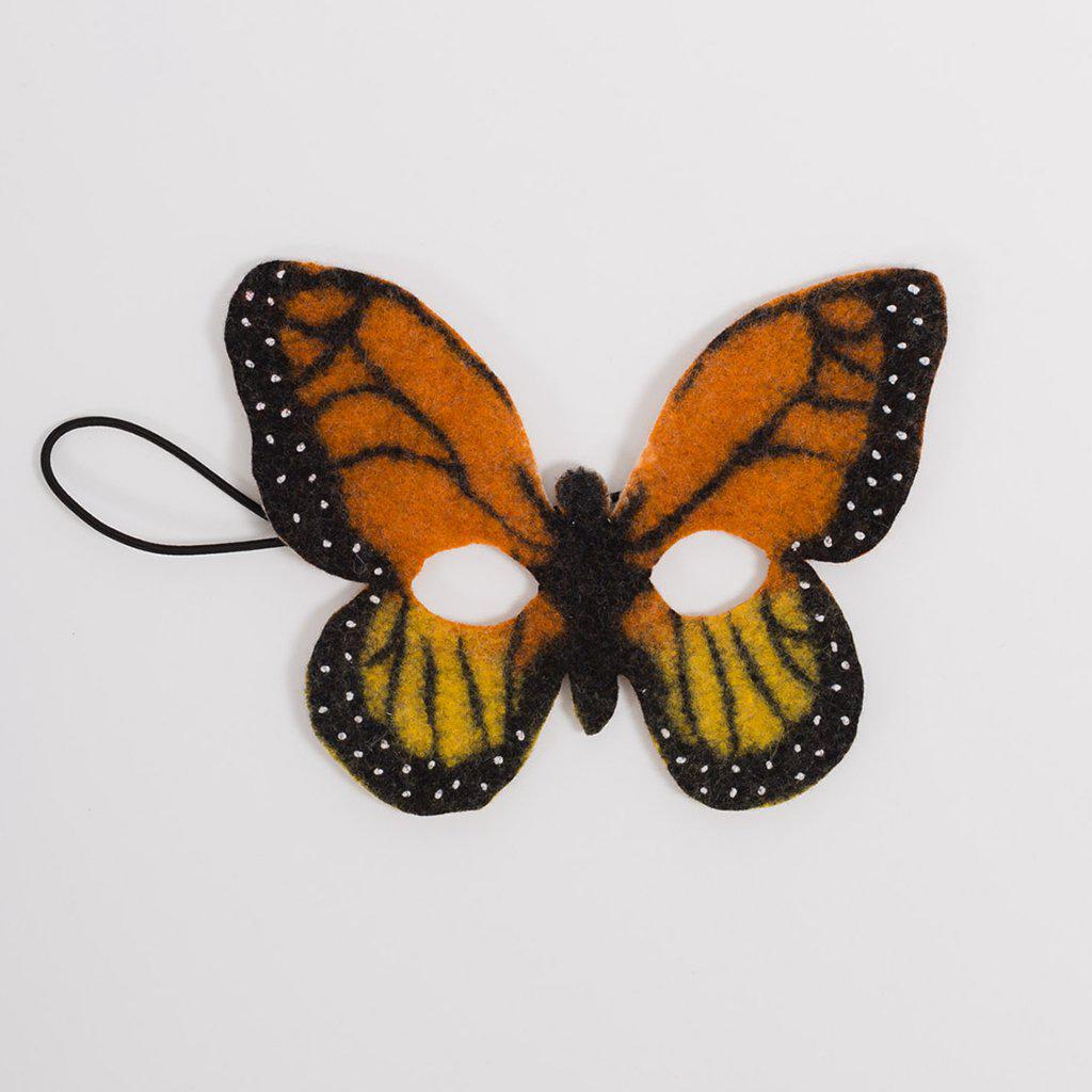 A Craftspring handmade felt monarch butterfly mask