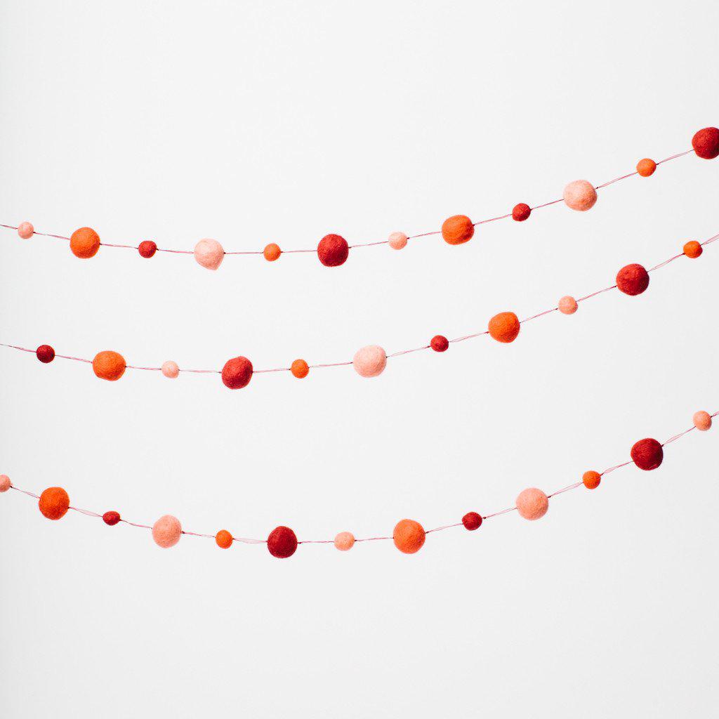 Holiday Brights Red Ball Garland