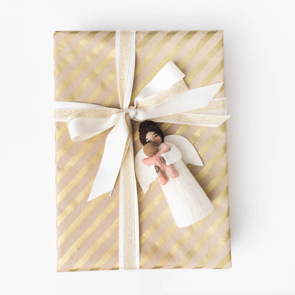 Pink Mother's Presence Angel - Brown
