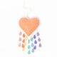 Pastel Rainbow Drop Heart Ornament