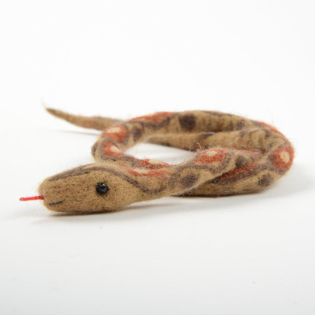 Dark Brown Diamond Snake Ornament