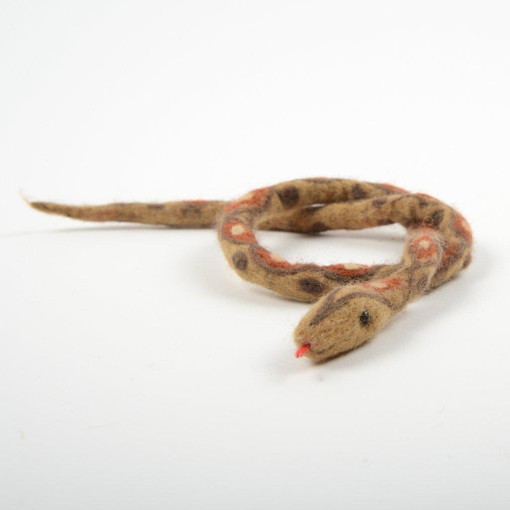 Dark Brown Diamond Snake Ornament