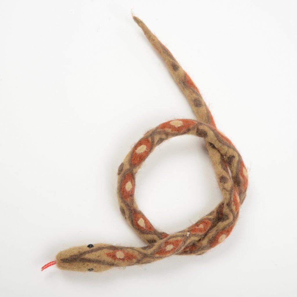 Dark Brown Diamond Snake Ornament