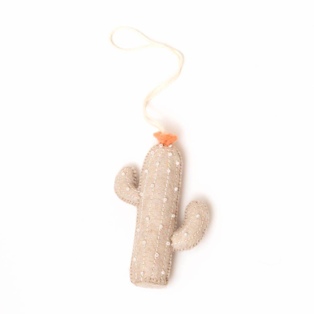Eggshell Desert Magic Cactus Ornament