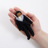Elegant Groom Ornament - Brown