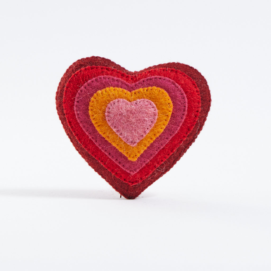 Expanding Love Dark Red Heart Ornament