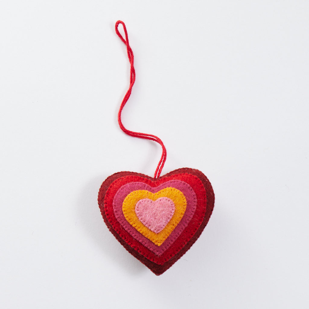 Expanding Love Dark Red Heart Ornament