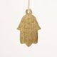 Filigree Etched Brass Hamsa Ornament