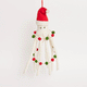White Santapus with Garland Ornament