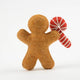 Gingerbread Cookie with Candy Cane Ornament