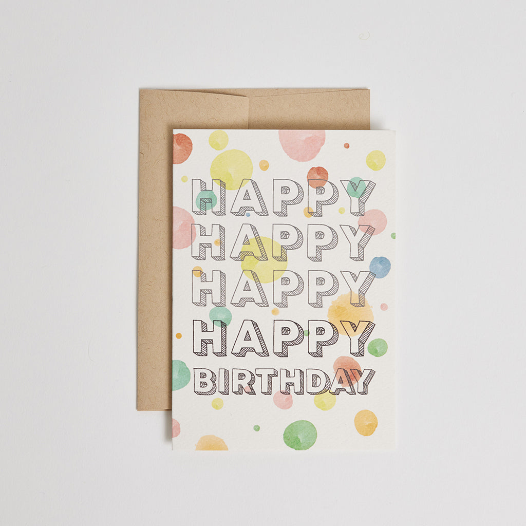 Happy Birthday Dots Greeting Card