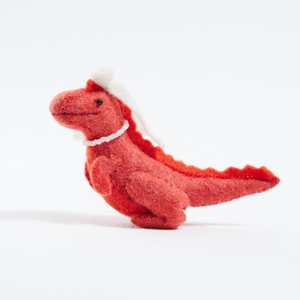 Happy Coral T-Rex Bride Ornament