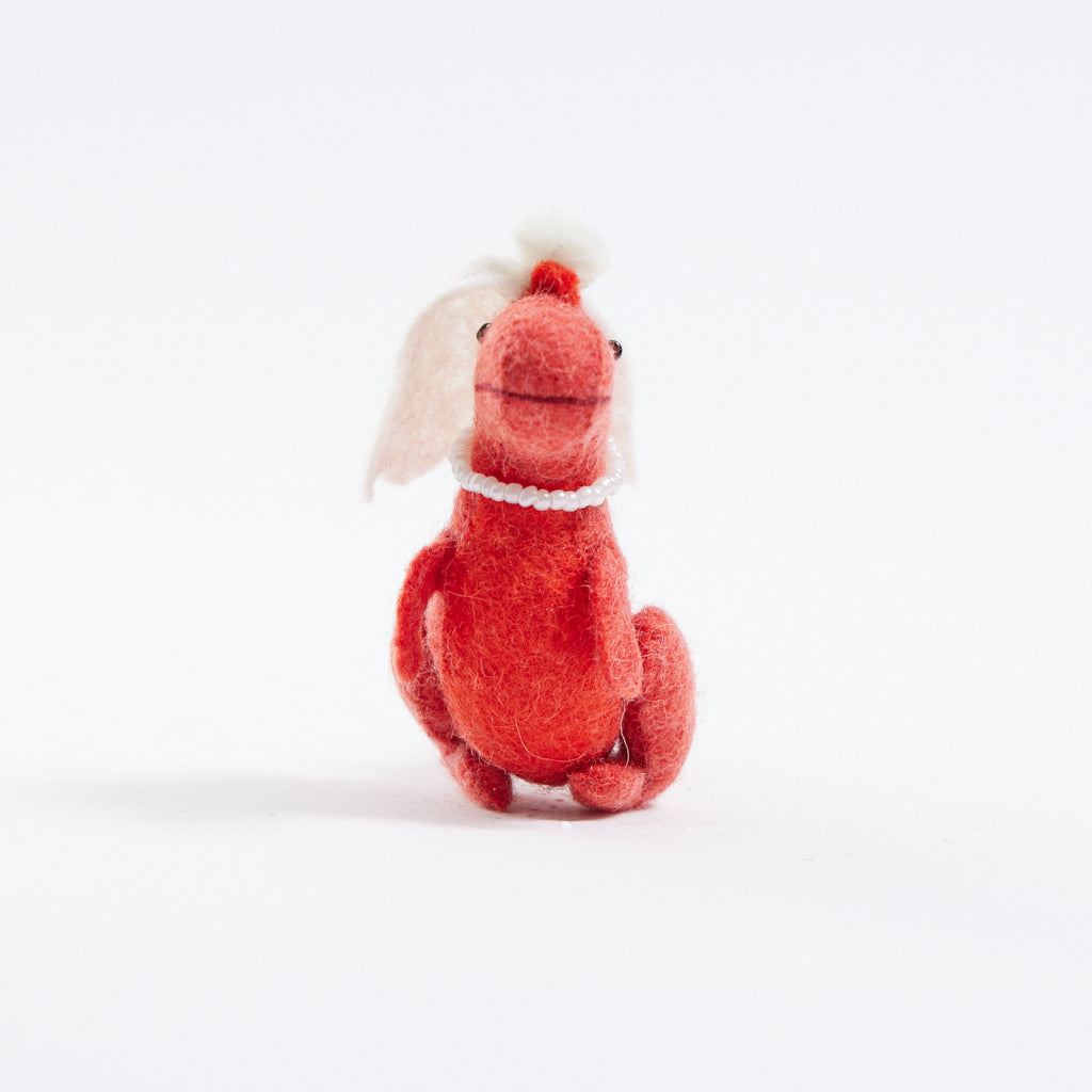 Happy Coral T-Rex Bride Ornament
