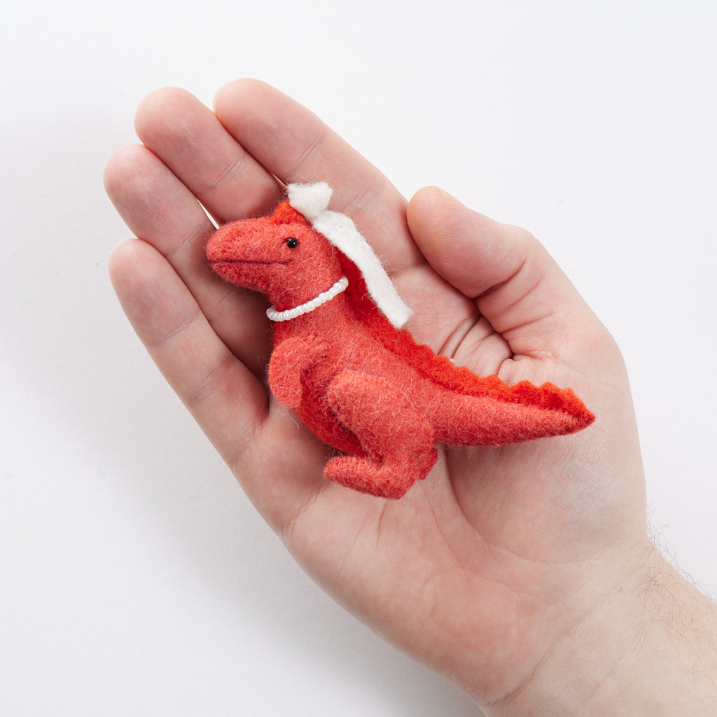 Happy Coral T-Rex Bride Ornament