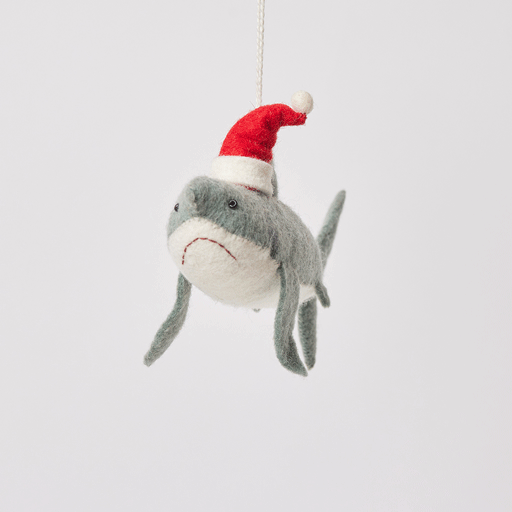 Jolly Santa Shark Ornament