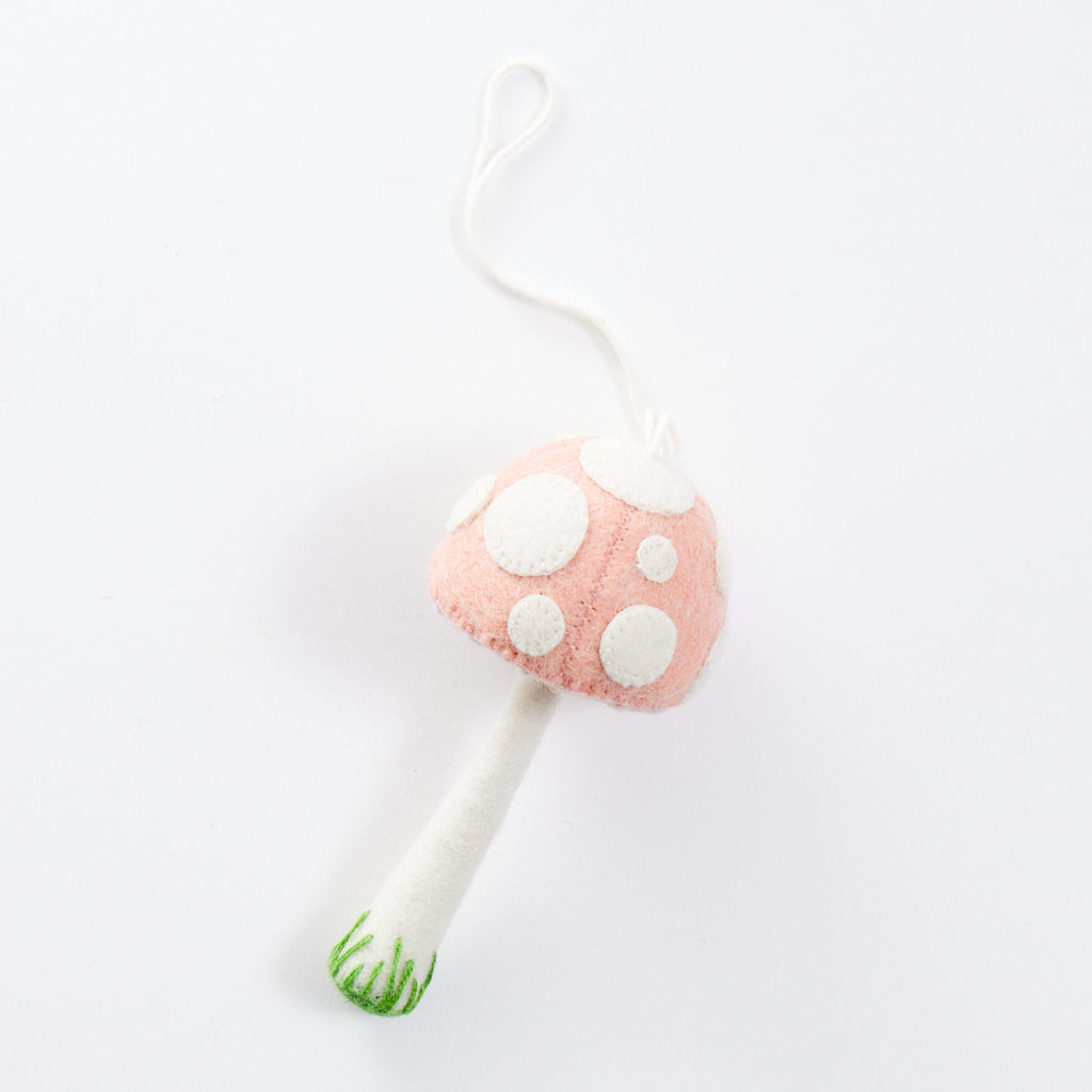 Large Pink Lady Mushroom Ornament