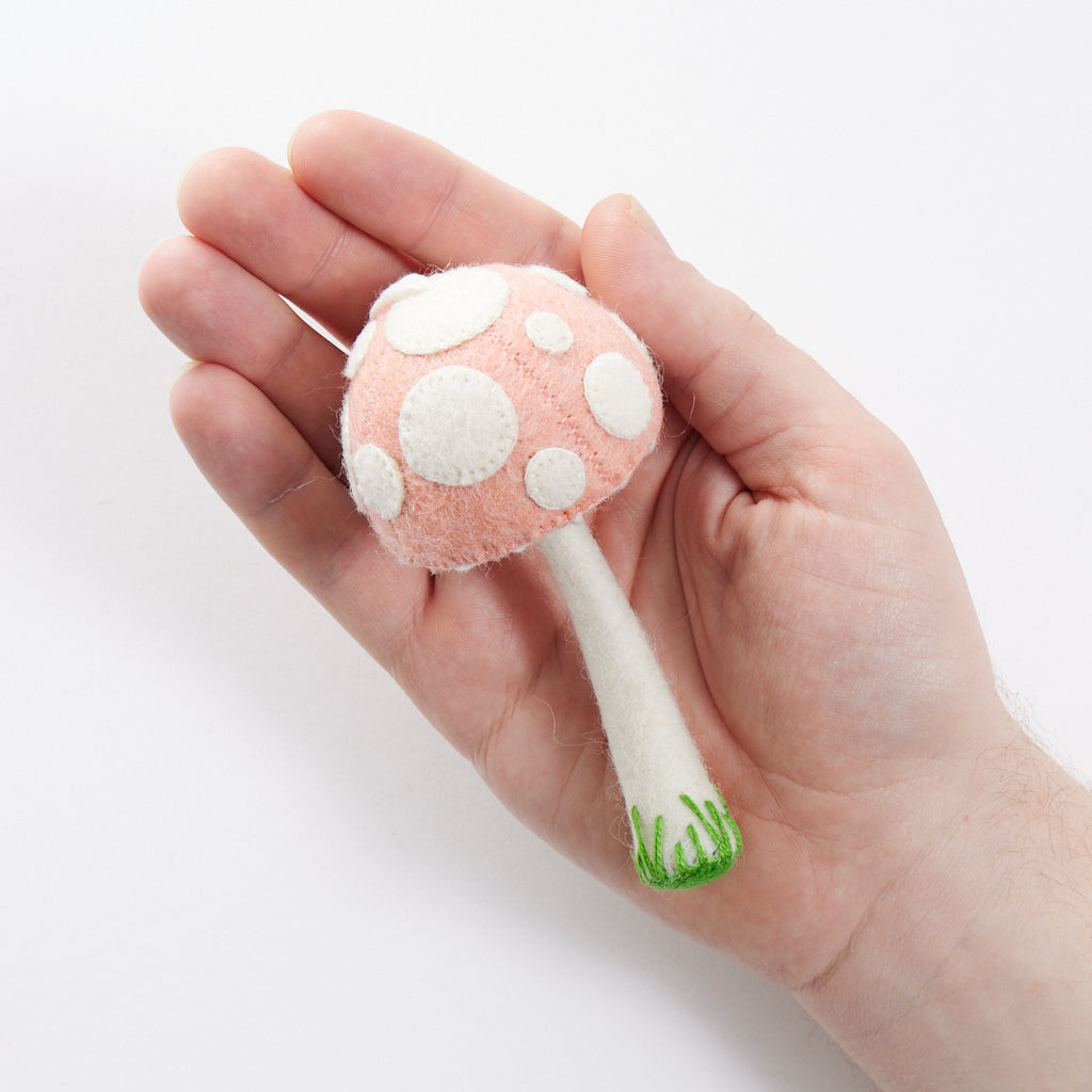 Large Pink Lady Mushroom Ornament
