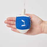 Large Spinning Dreidel Ornament Blue & White