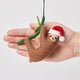 Lazy Santa Sloth Ornament