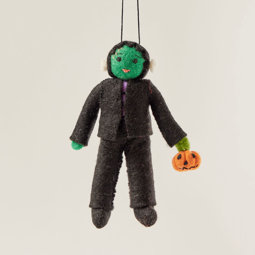 Frankenstein's Monster Trick-or-Treater Ornament