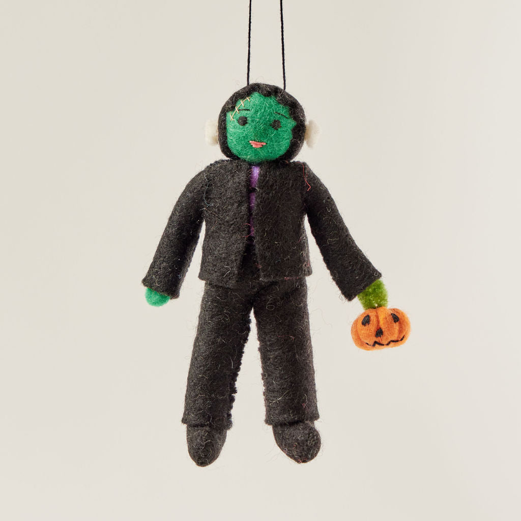 Frankenstein's Monster Trick-or-Treater Ornament
