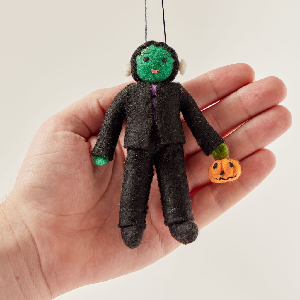 Frankenstein's Monster Trick-or-Treater Ornament