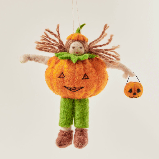 Pumpkin Trick-or-Treater Ornament
