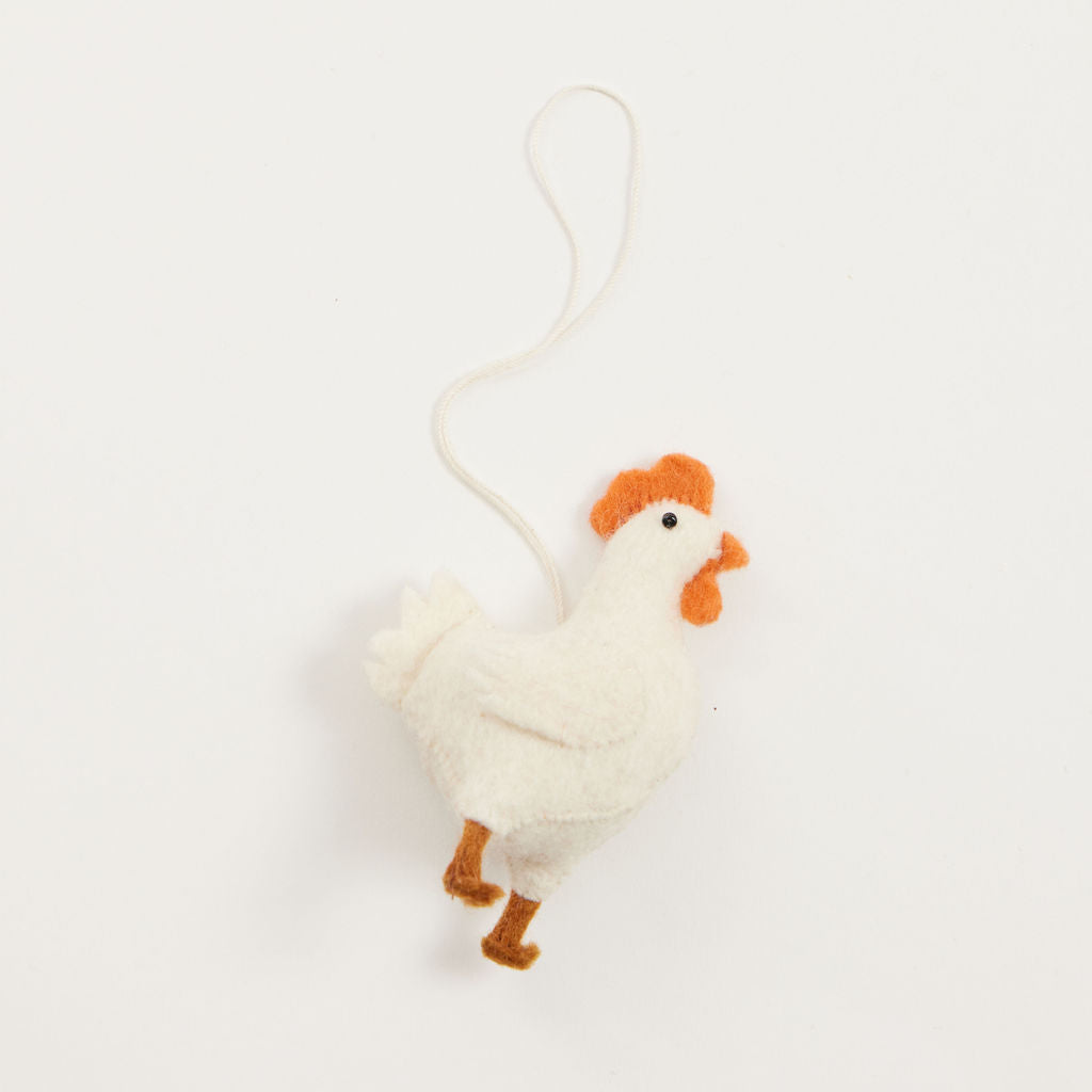 Little White Hen Ornament