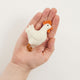 White felted hen with cozy charm – handcrafted ornament for rustic or country-inspired décor
