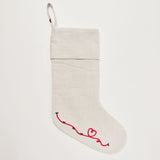 Merry Linen Stocking