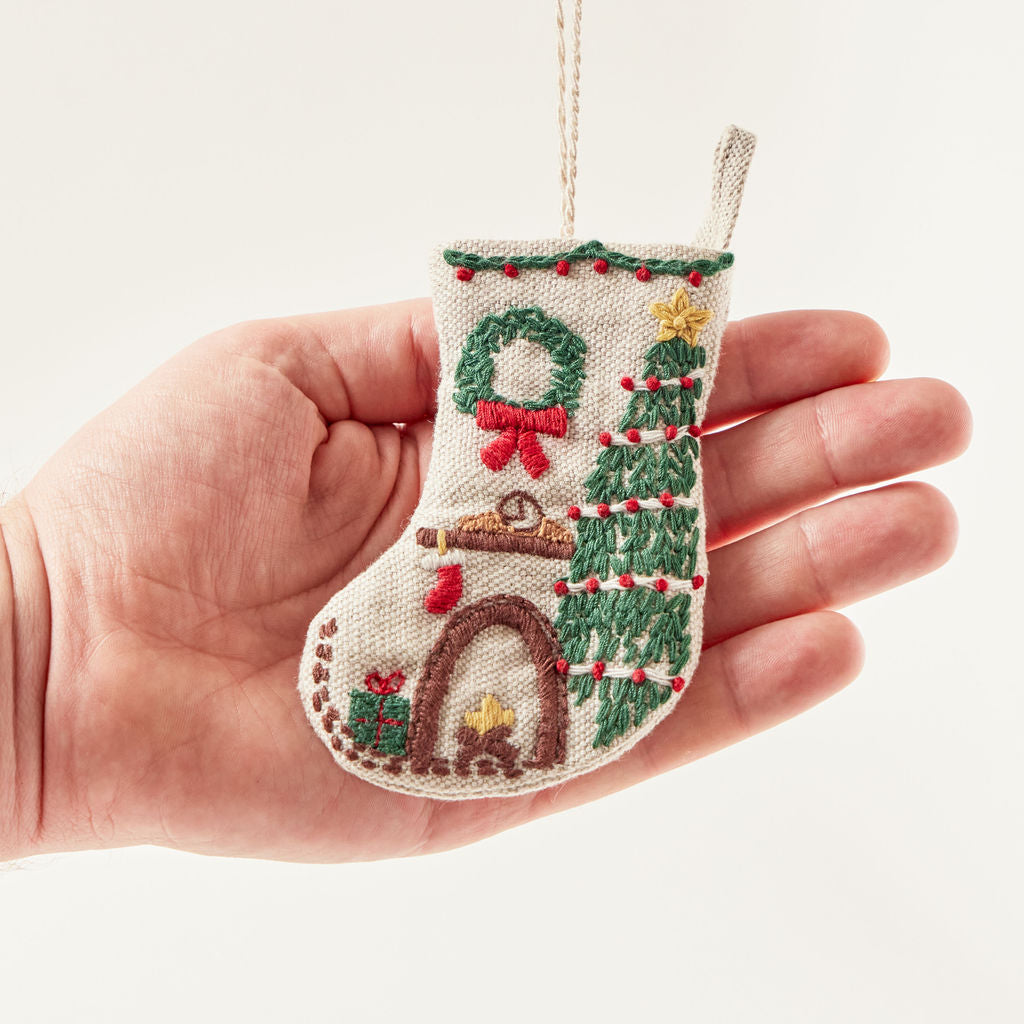 Mini Merry Christmas Stocking Ornament