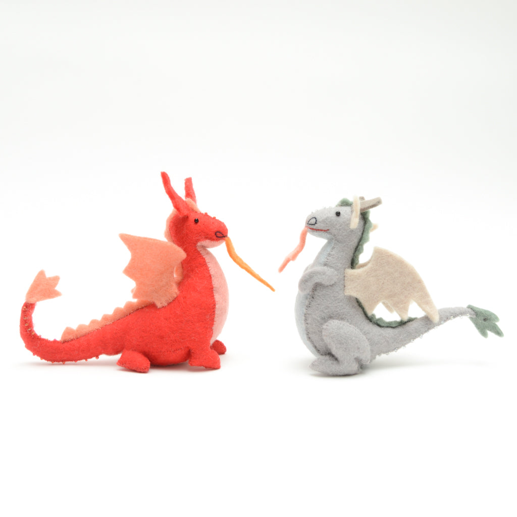Magenta Fire Dragon Ornament - Thumbnail 2