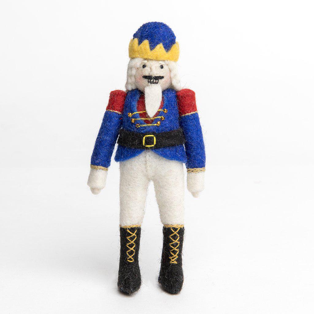 A Craftspring handmade felt nutcracker ornament