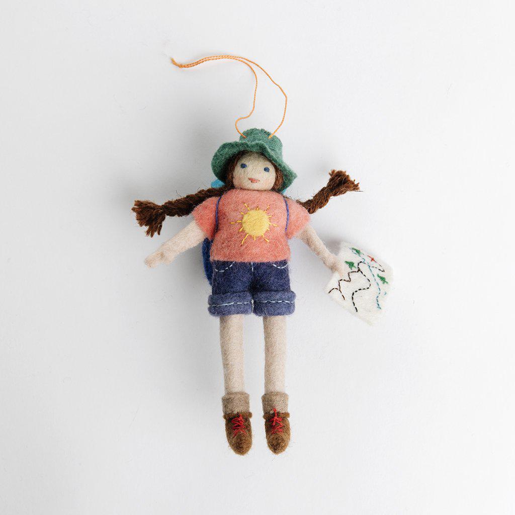 On the Trail Backpacker Ornament - Light