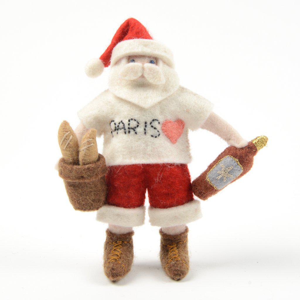 Paris Je T'aime Santa Ornament