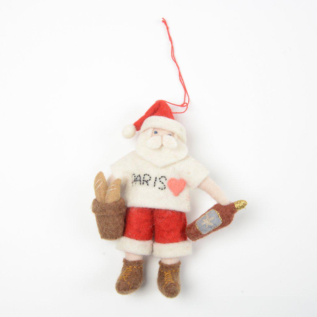 Paris Je T'aime Santa Ornament