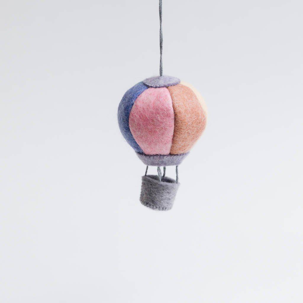 Pastel Up & Away Hot Air Balloon Ornament