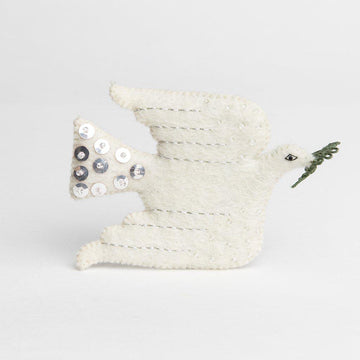 A Craftspring handmade felt dove ornament 