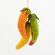 Large Rainbow Chili Pepper Bunch Ornament