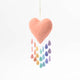 Pastel Rainbow Drop Heart Ornament