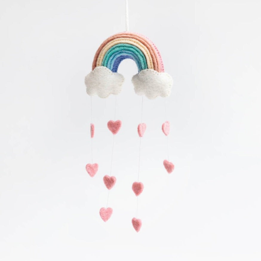 Pastel Rainbow Heart Ornament