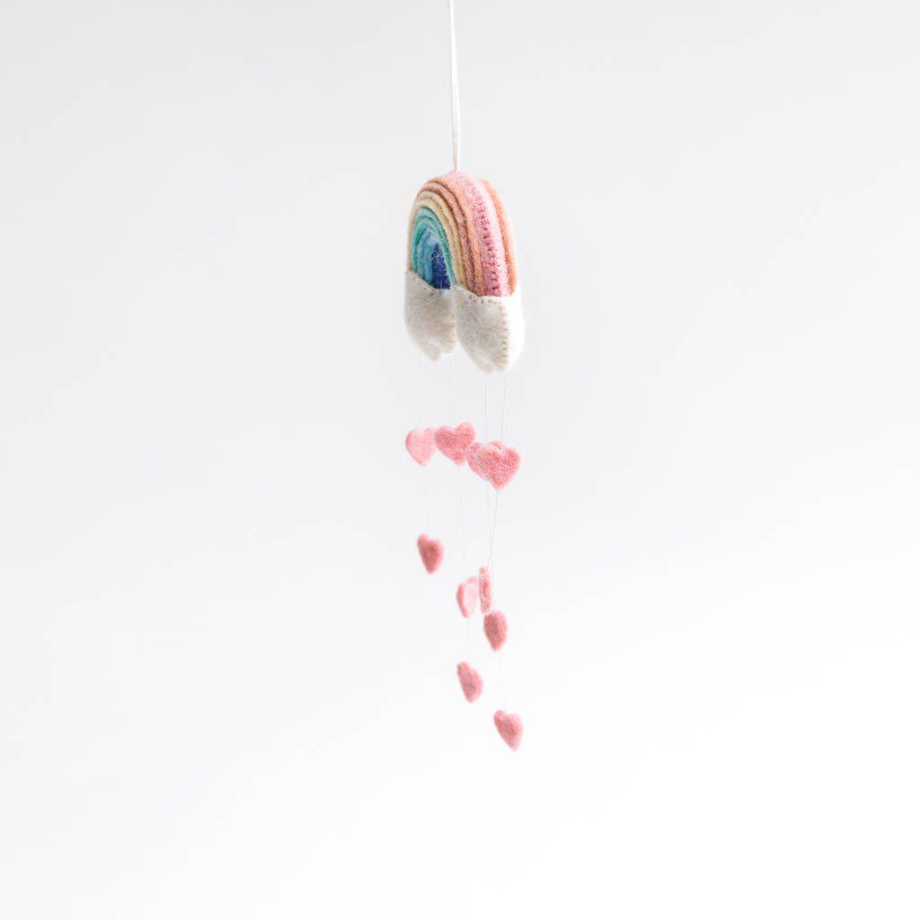 Pastel Rainbow Heart Ornament