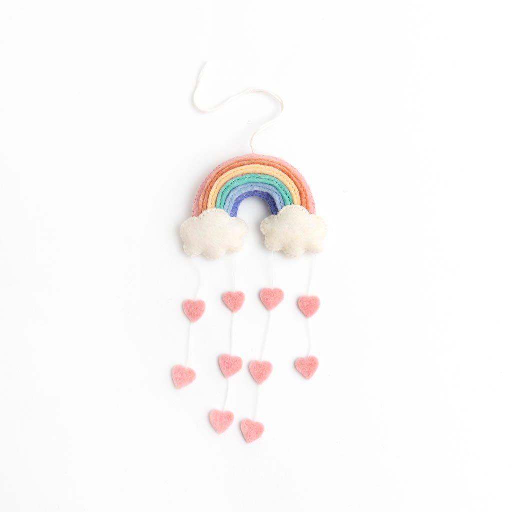 Pastel Rainbow Heart Ornament