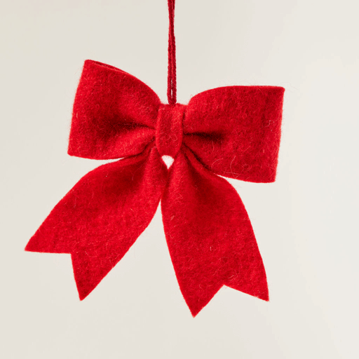 Red Bow Ornaments Set of 4